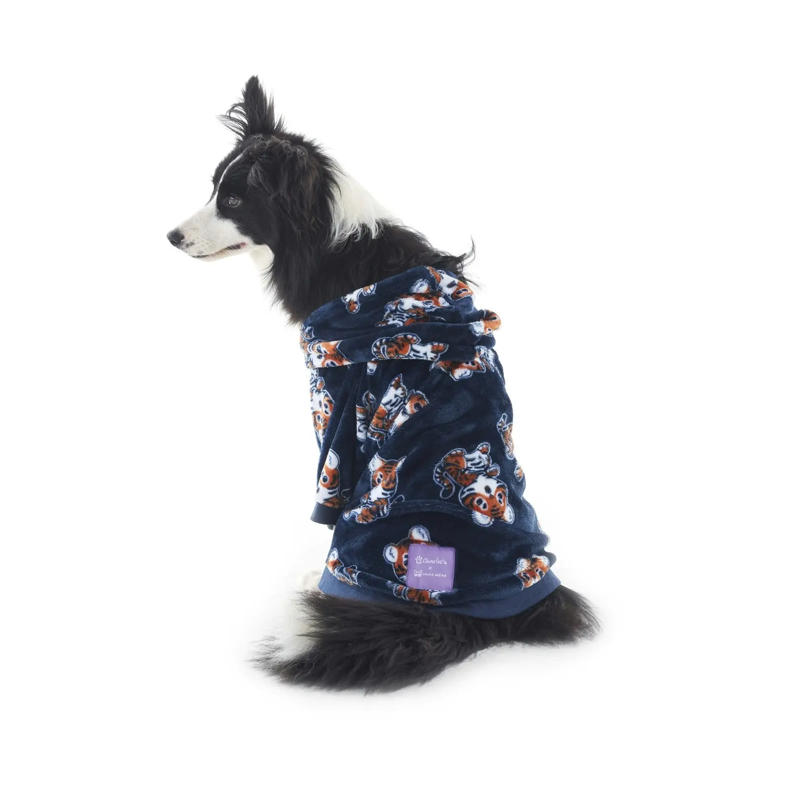 Charlie's Uggo Tig-AWR Dog Hoodie Navy Medium