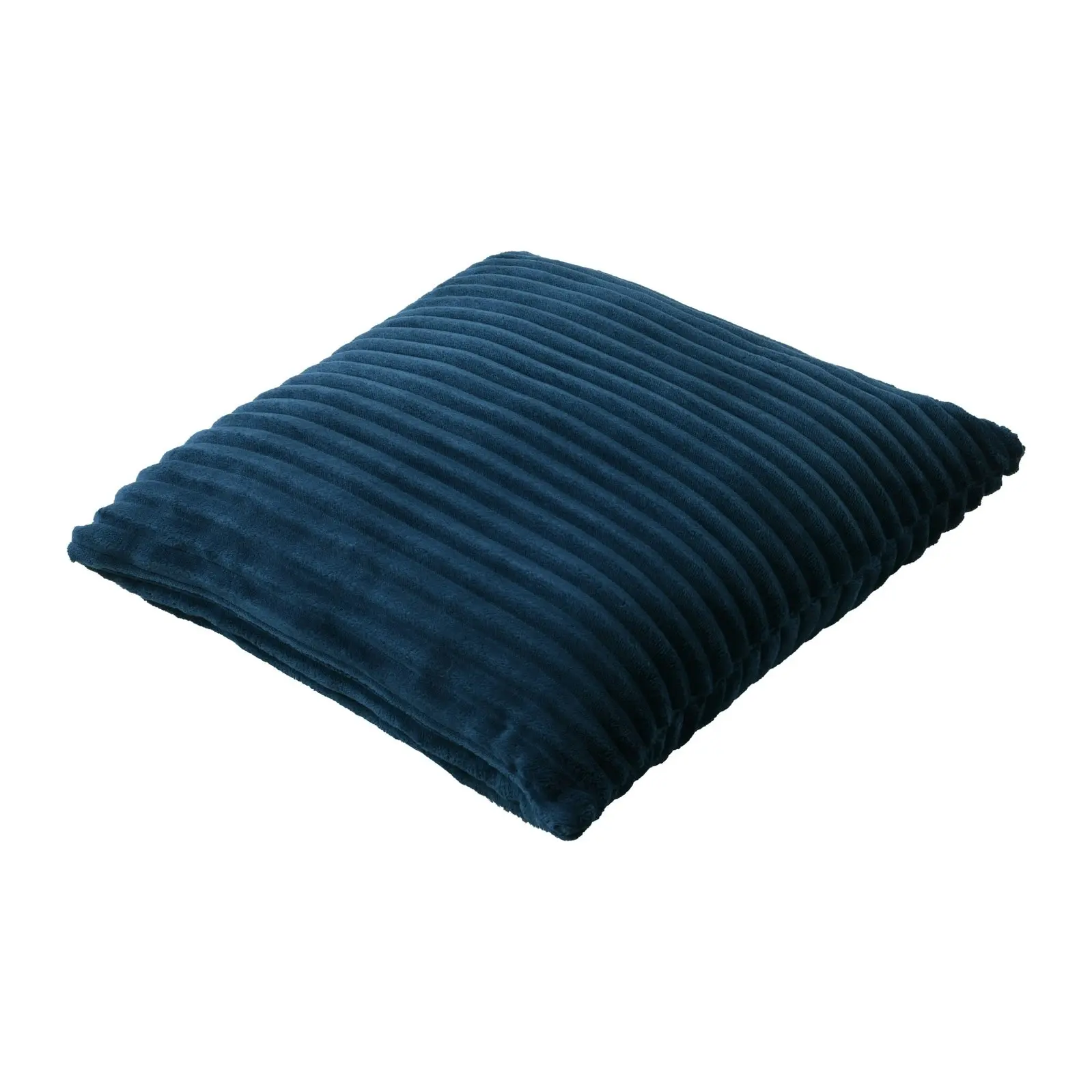 Dreamaker Embossed Teddy Fleece Cushion Teal 45x45cm