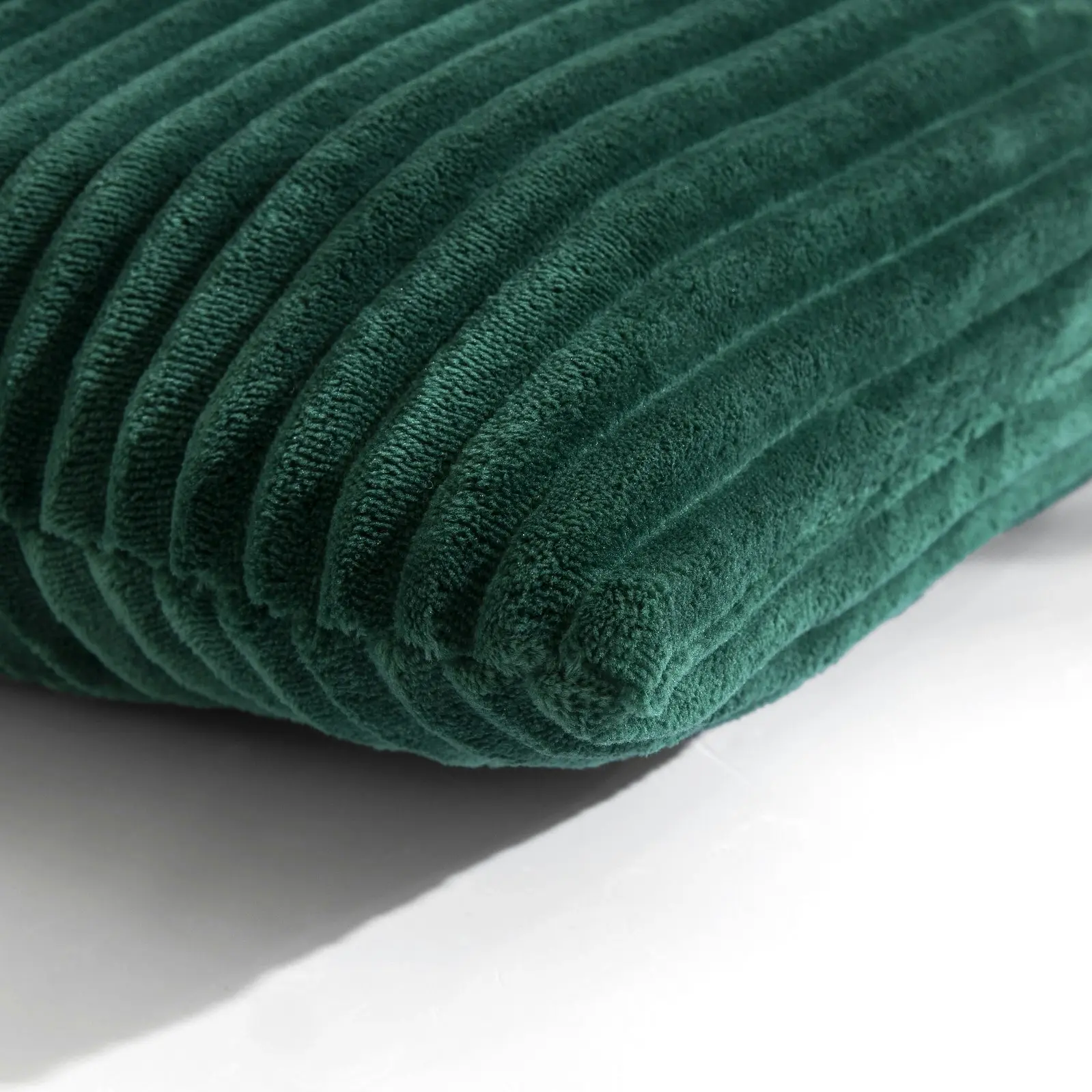 Dreamaker Embossed Teddy Fleece Cushion Emerald 45x45cm