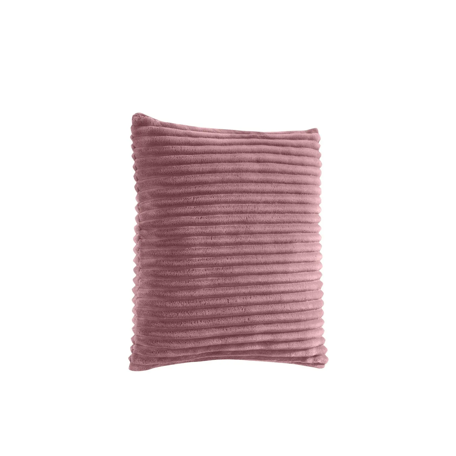 Dreamaker Embossed Teddy Fleece Cushion Blush 45x45cm