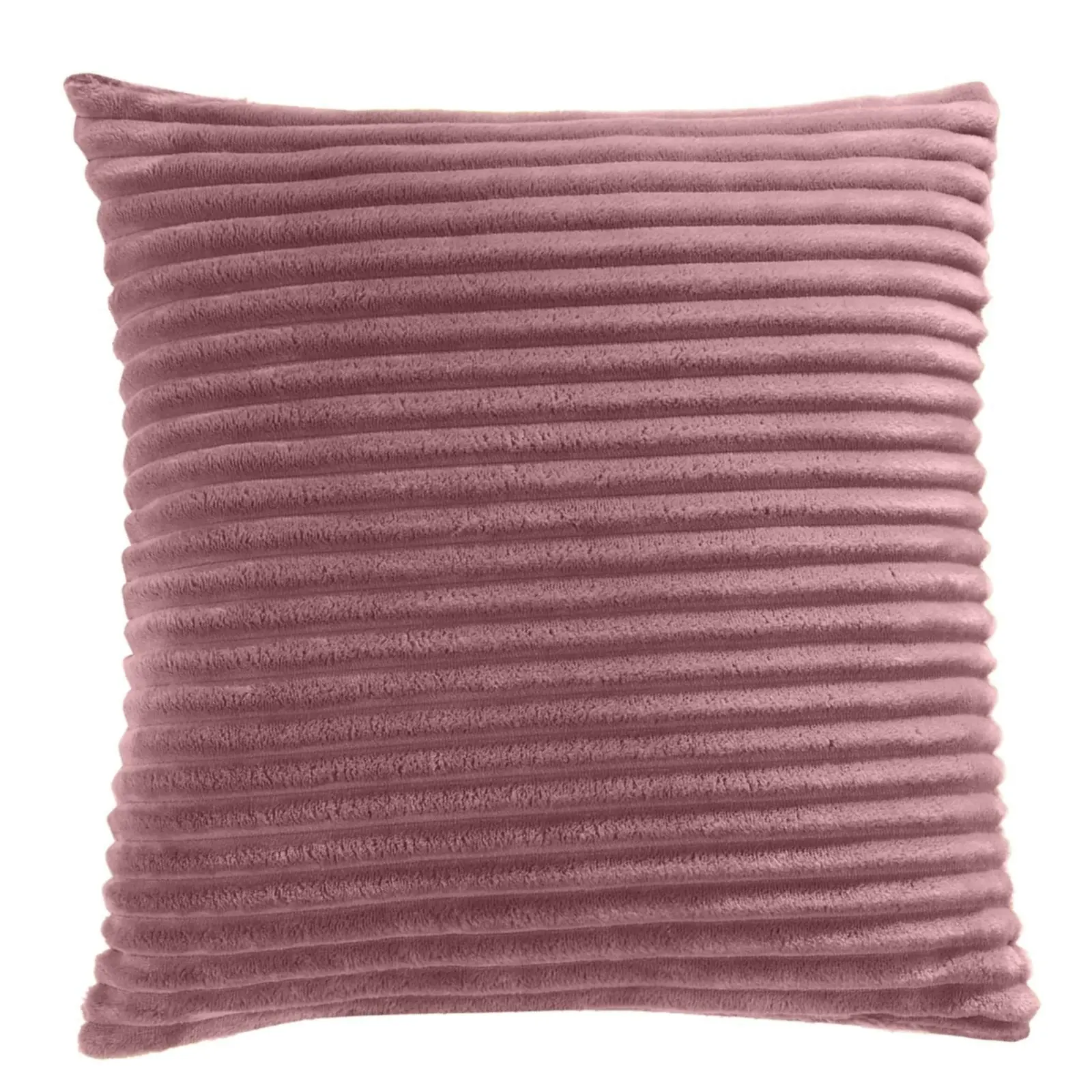 Dreamaker Embossed Teddy Fleece Cushion Blush 45x45cm