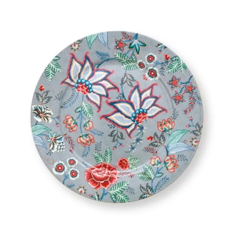 PIP Studio Flower Festival Porcelain Light Blue 32cm Plate