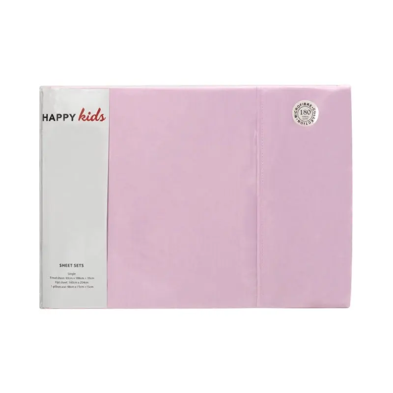 Happy Kids Plain Dyed Microfibre Sheet Set