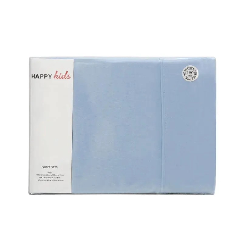 Happy Kids Plain Dyed Microfibre Sheet Set