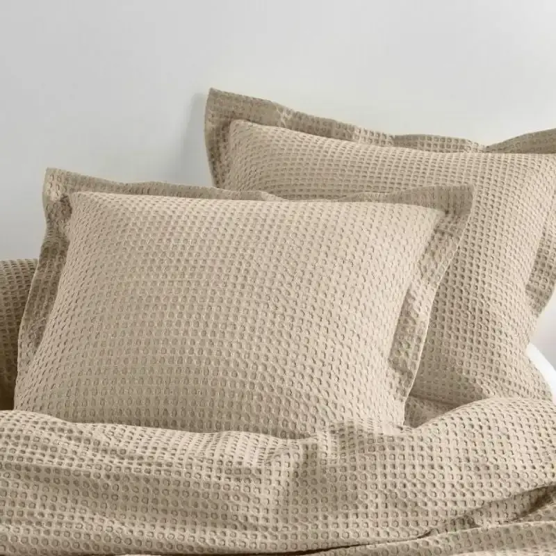 Linen House Deluxe Waffle Tan Quilt Cover Set