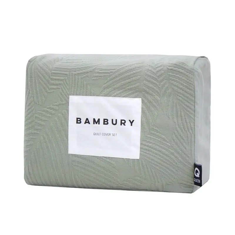 Bambury Wilmot Soft Green Quilt Cover Set