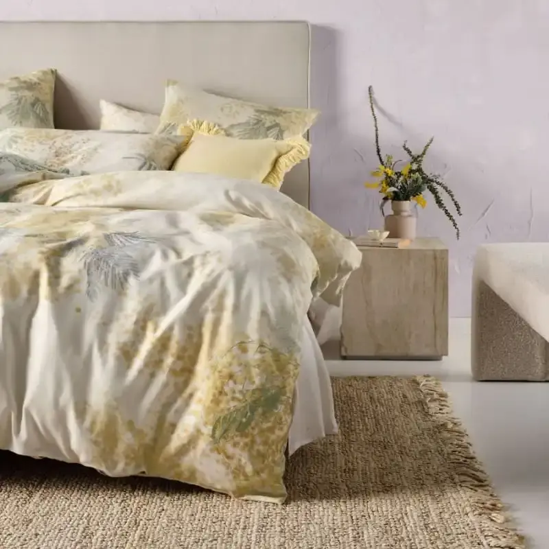 Linen House Mimosa Yellow Quilt Cover Set