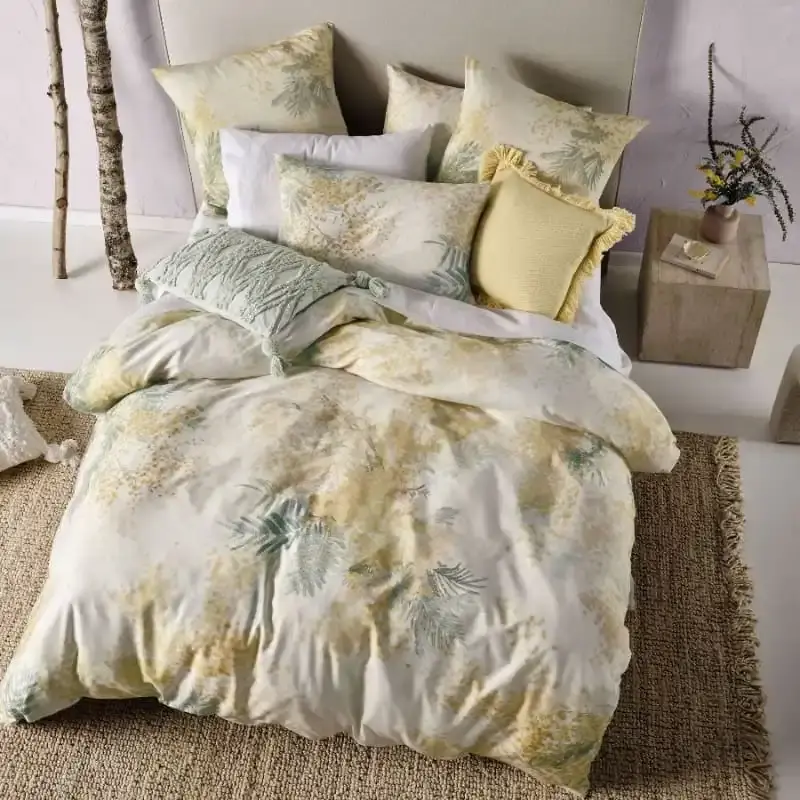 Linen House Mimosa Yellow Quilt Cover Set