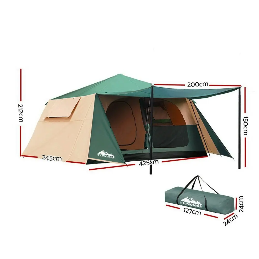 Weisshorn Instant Pop up Camping Tent 8 Person Outdoor Hiking Tents Dome