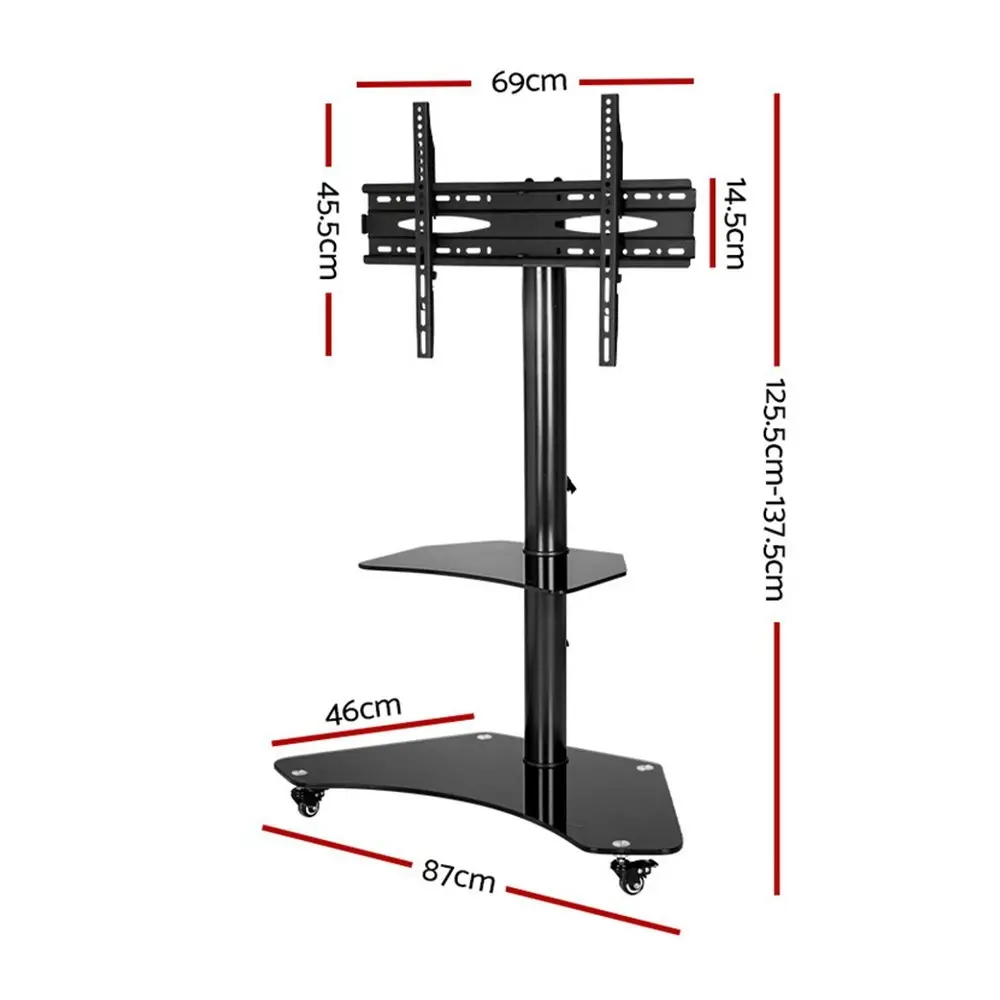 Artiss Mobile TV Stand for 32"-70" TVs Mount Bracket Portable Solid Trolley Cart