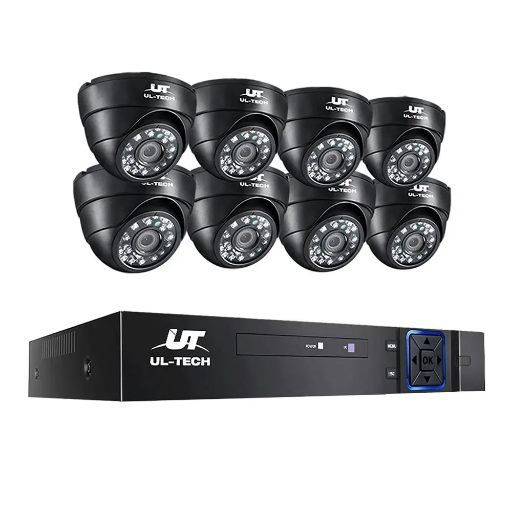 UL-tech CCTV Camera Security System 8CH DVR 8 Dome Cameras 1080P Outdoor Home