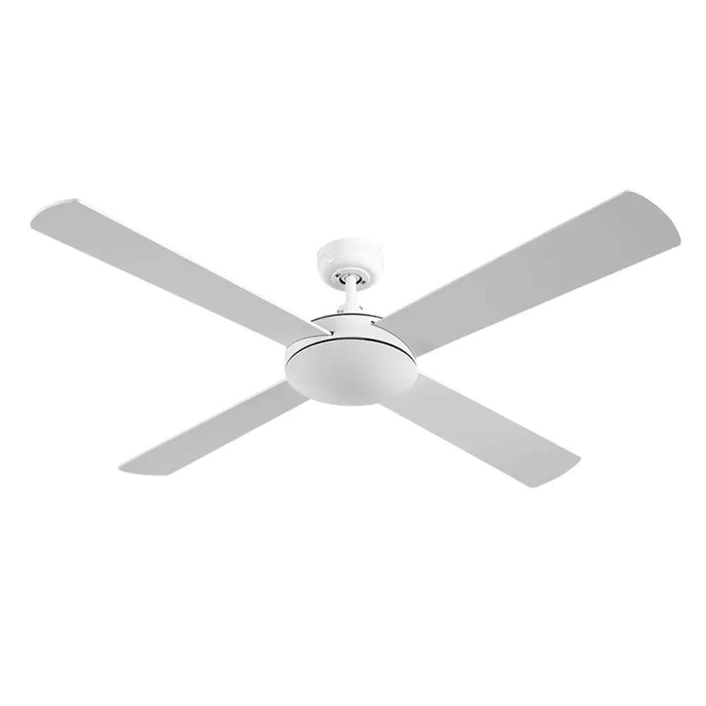 Devanti 52'' Ceiling Fan Wooden Blades Fans with Remote Control Timer White