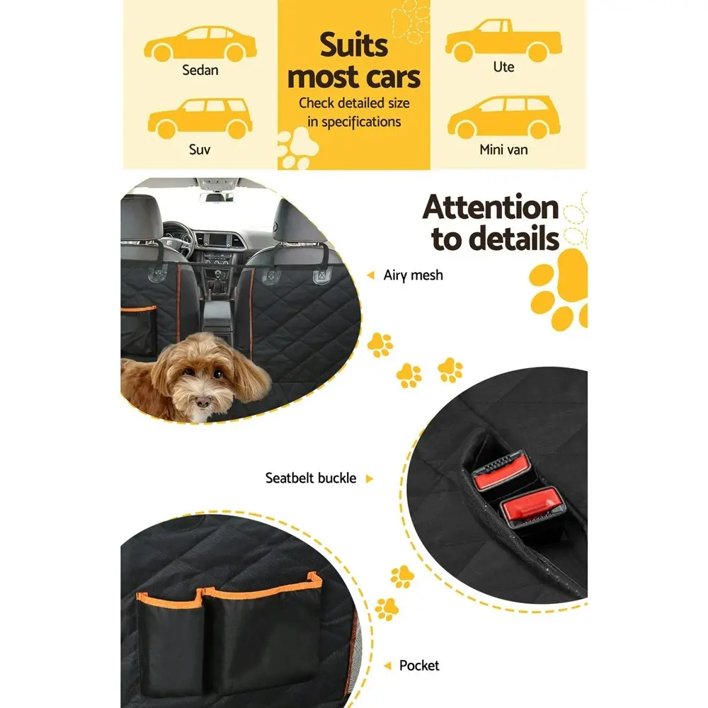 i.Pet Pet Car Seat Cover Dog Back Waterproof Protector Hammock Non Slip Rear Mat