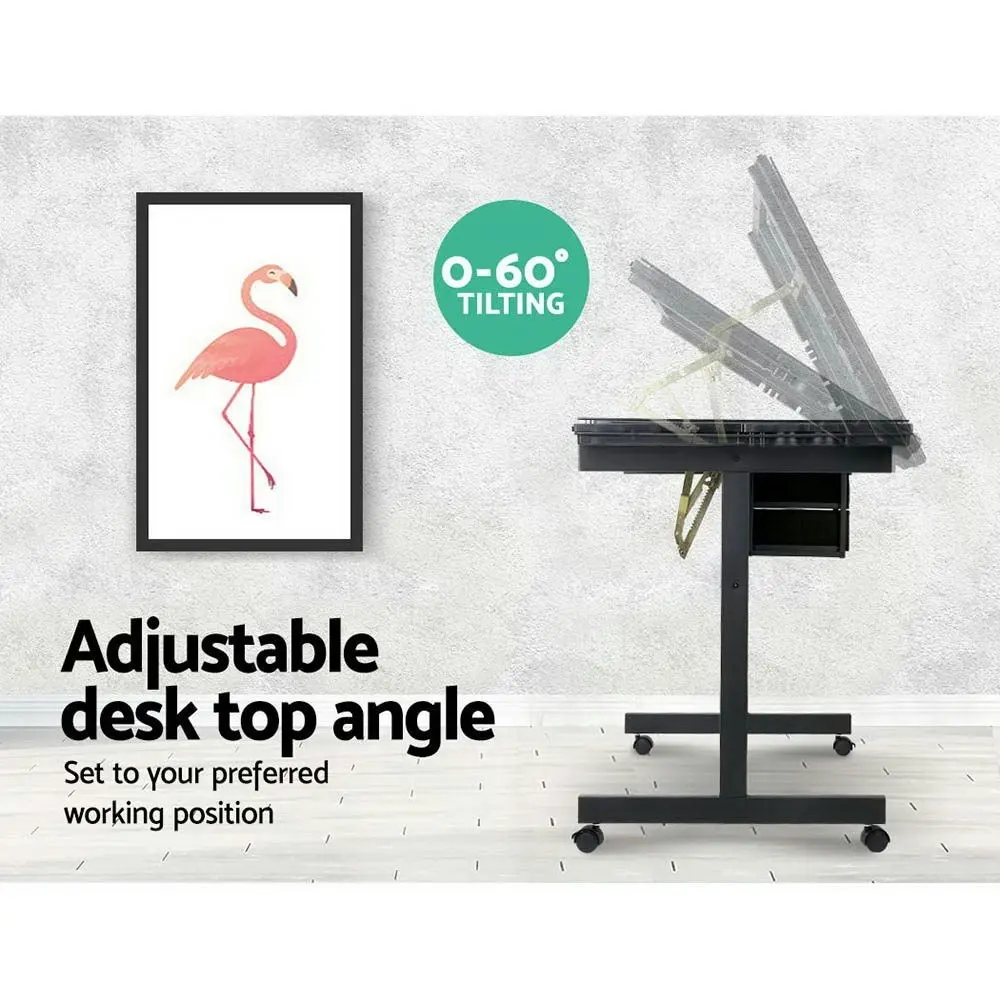 Artiss Drawing Desk Drafting Table Black