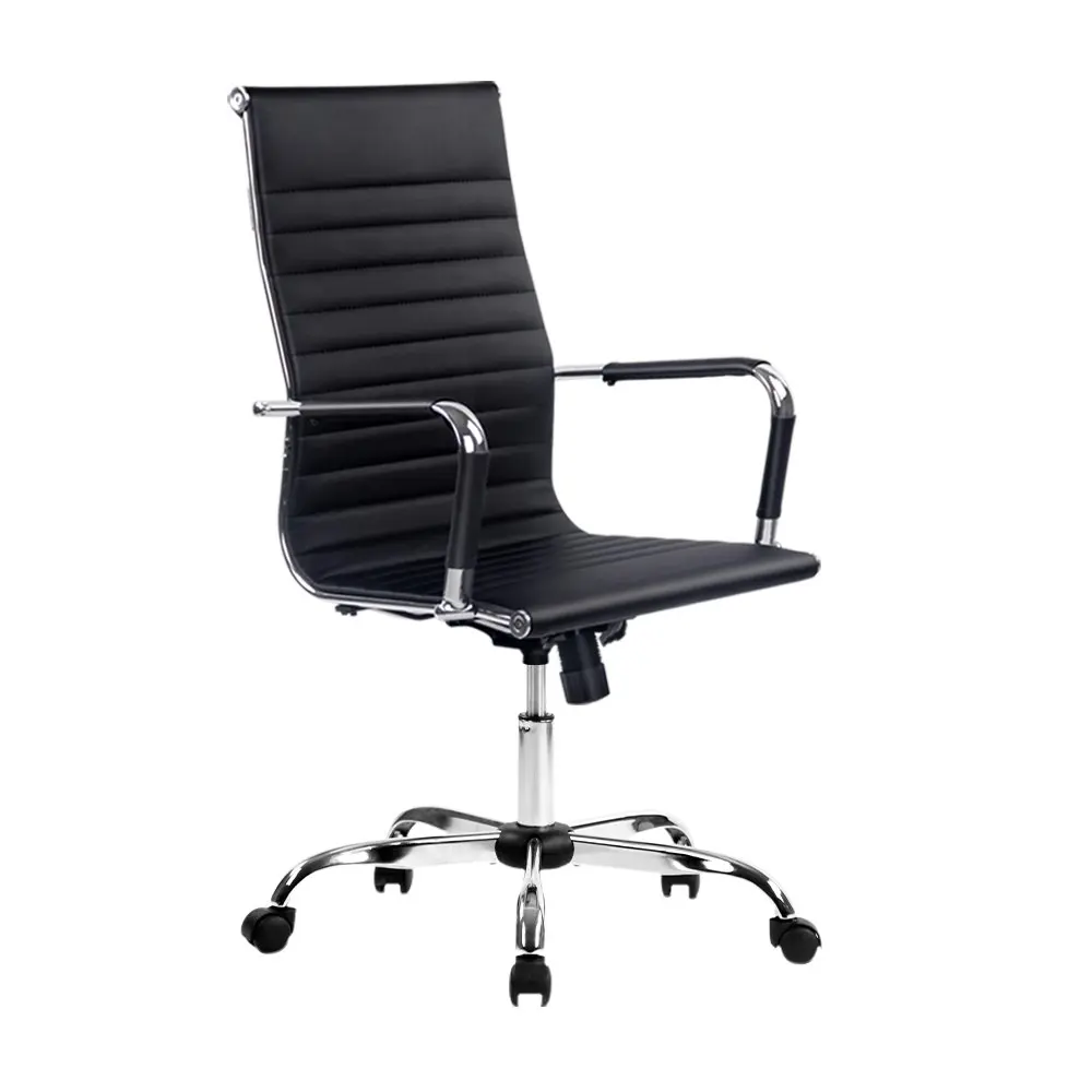 Artiss Office Chair Conference Chairs PU Leather High Back Black