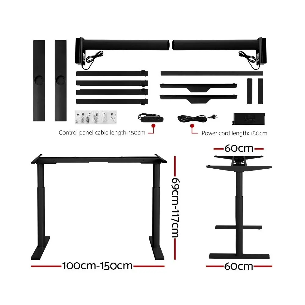 Artiss Standing Desk Motorised Electric Dual Motor White 120CM