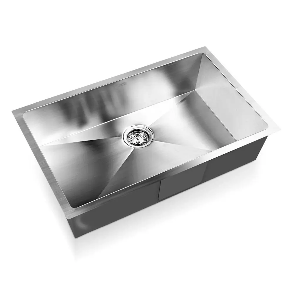 Cefito Kitchen Sink 70X45CM Stainless Steel Basin Single Bowl Laundry Silver