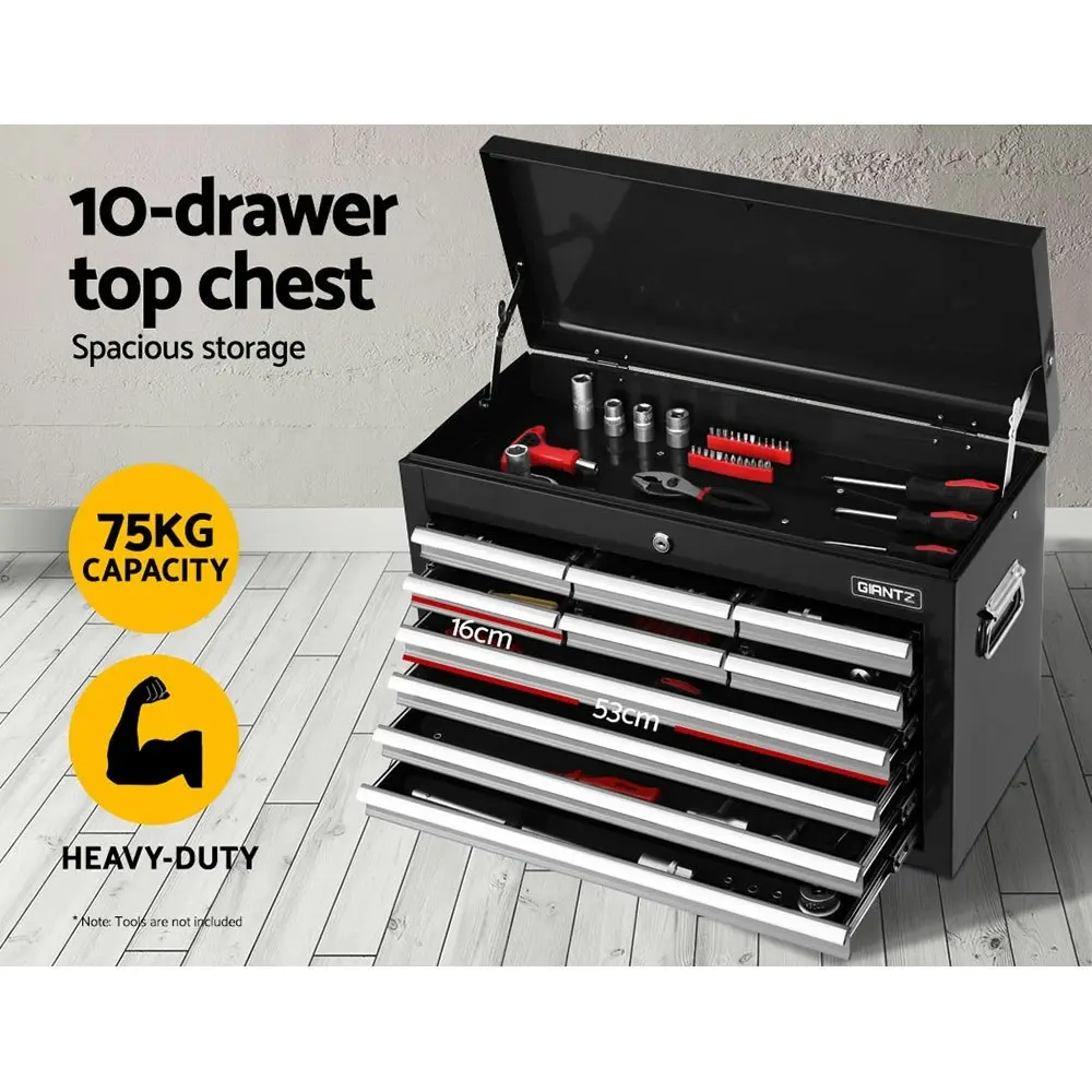 Giantz 17 Drawer Tool Box Cabinet Chest Trolley Toolbox Garage Storage Box Grey