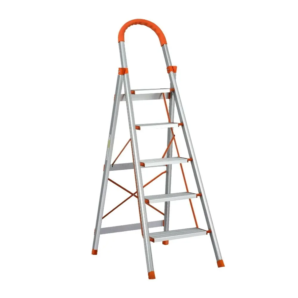 Giantz 5 Step Ladder Multi-Purpose Folding Aluminium Light Weight Platform