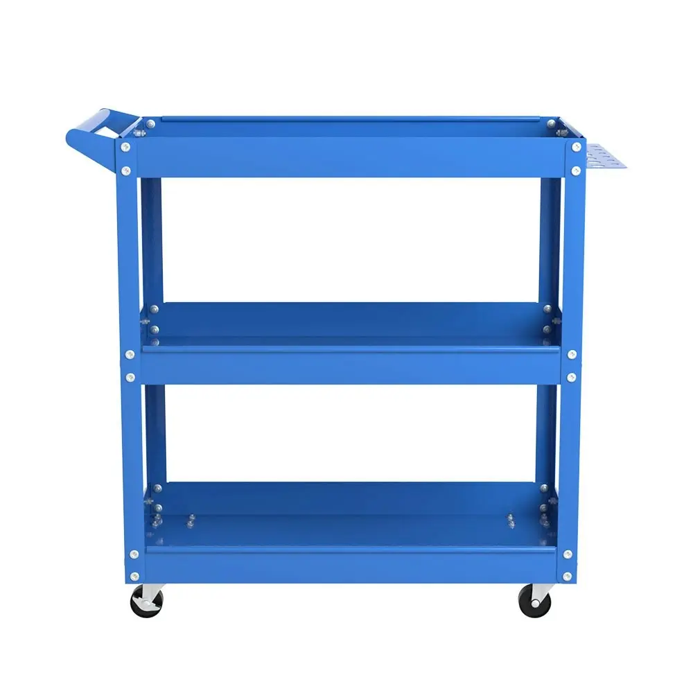 Giantz 3-Tier Tool Cart Trolley Workshop Garage Storage Organizer Blue