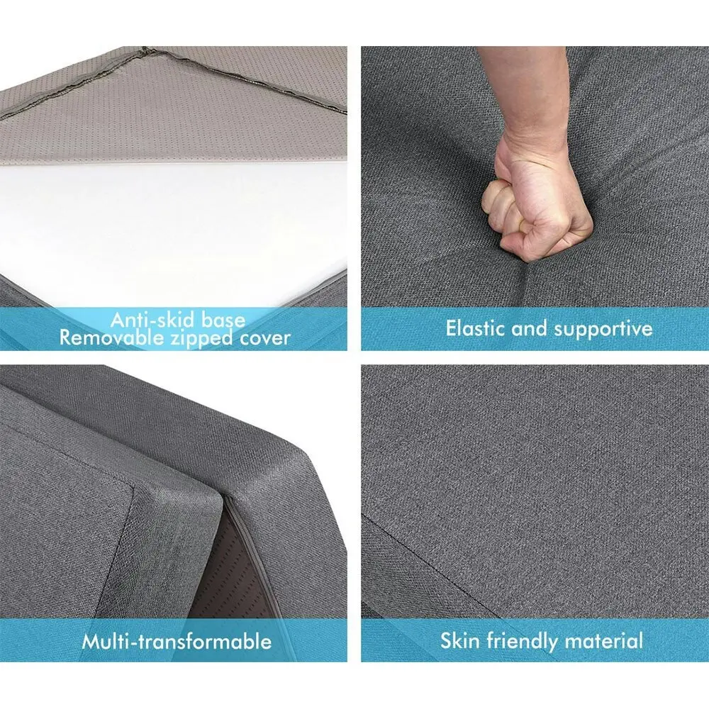 Starry Eucalypt Folding Mattress Fabric Foldable Foam Chair Portable Double