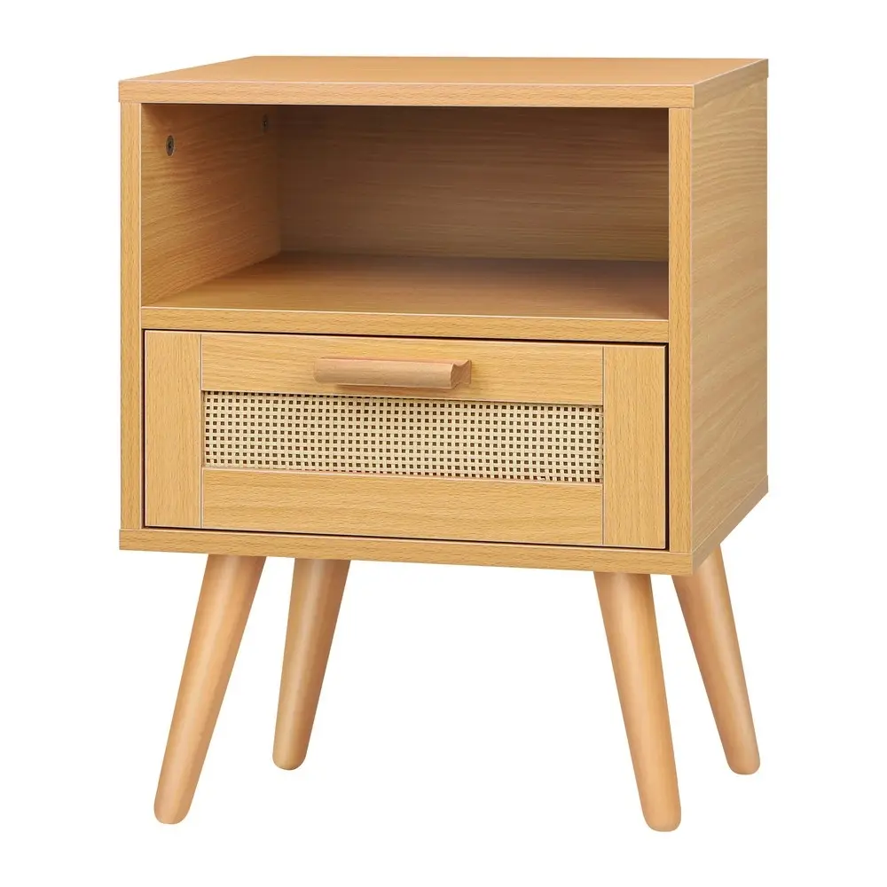 Alfordson Bedside Table Scandinavian Rattan