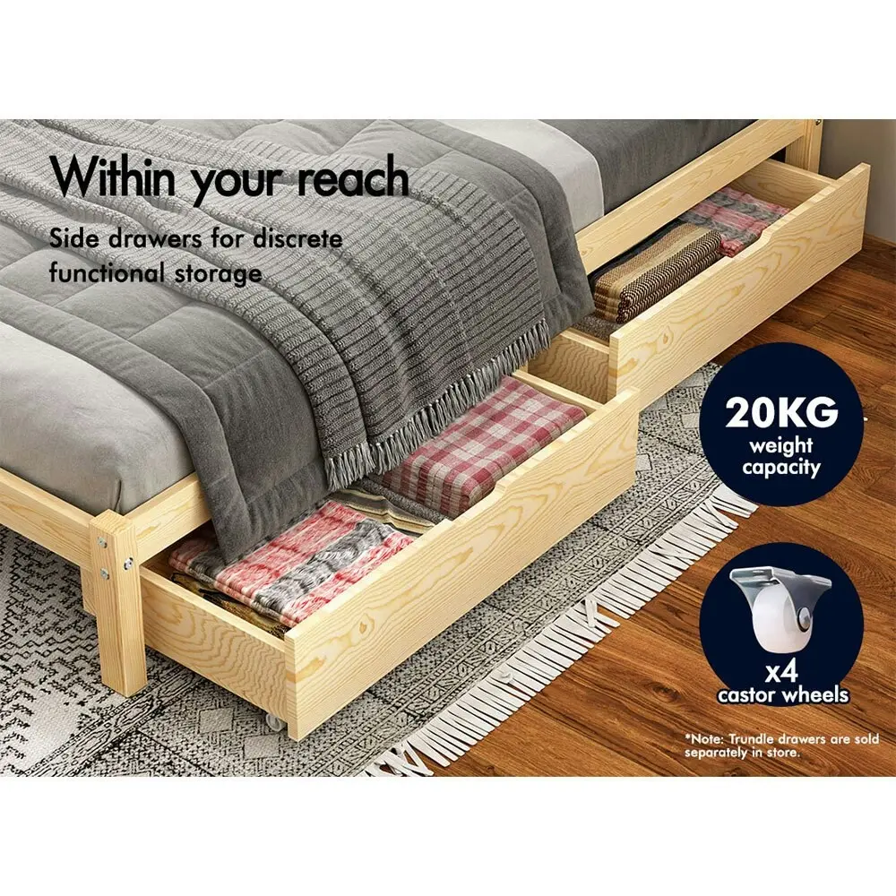 Alfordson Bed Frame King Size Wooden Base