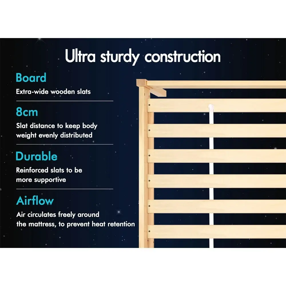 Alfordson Bed Frame King Size Wooden Base