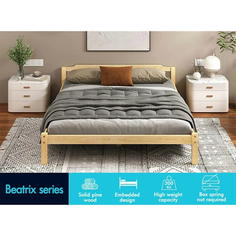 Alfordson Bed Frame King Size Wooden Base