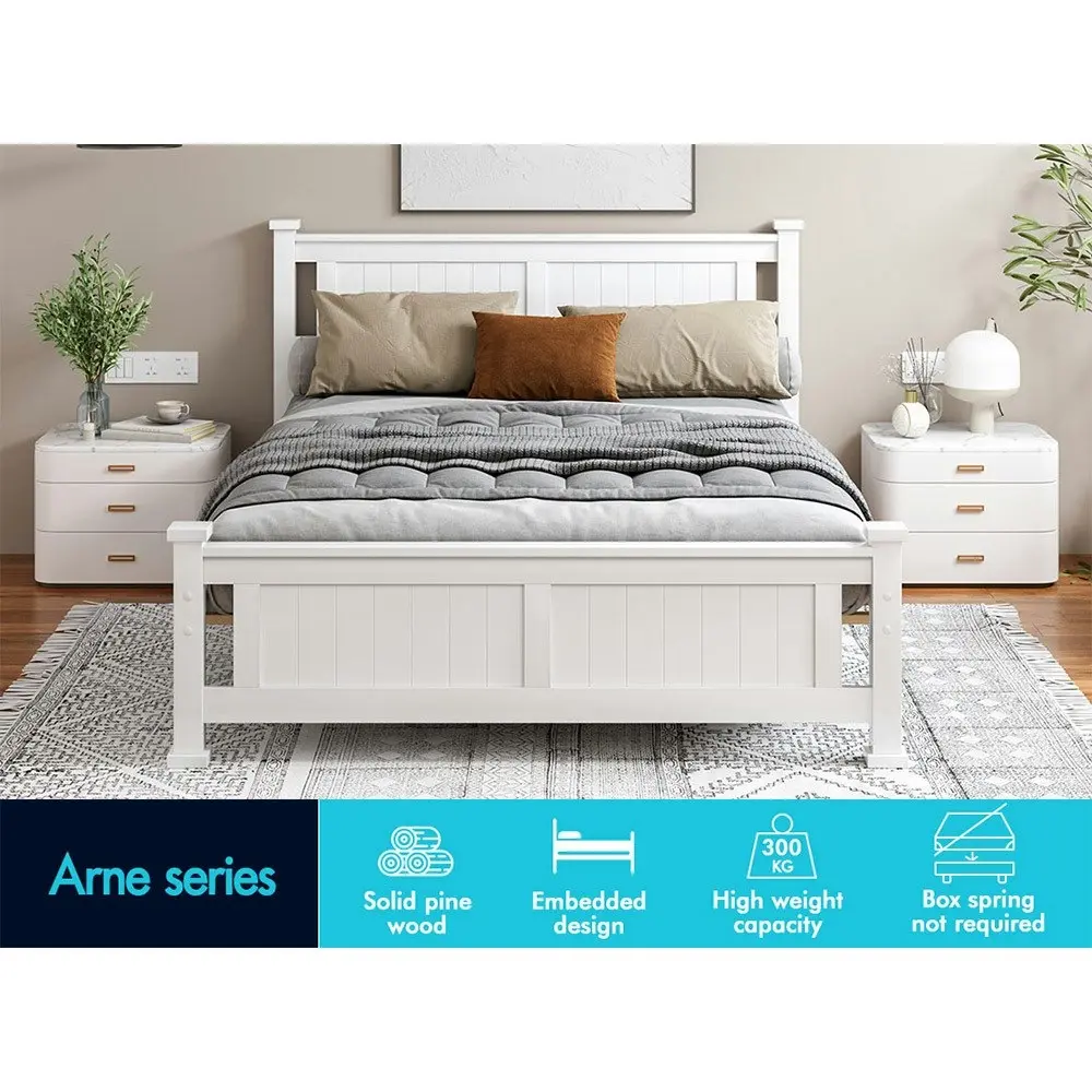 Alfordson Bed Frame Queen Size Wooden Base Arne