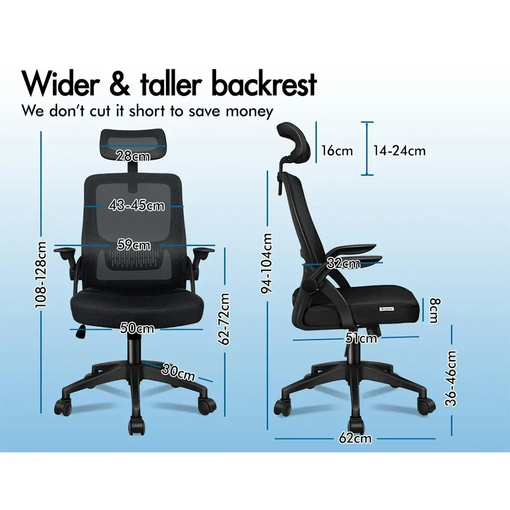 Alfordson Mesh Office Chair All Black