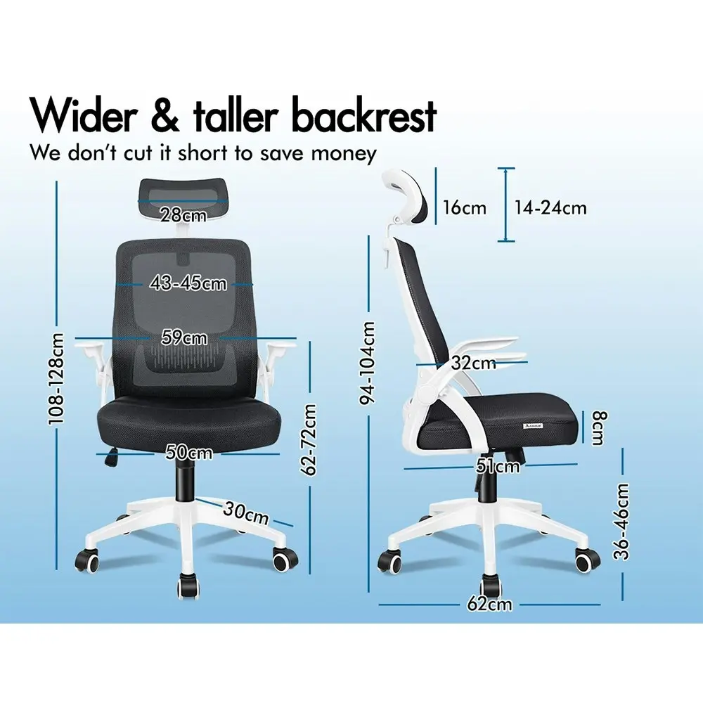 Alfordson Mesh Office Chair White & Black