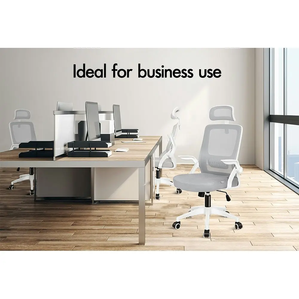 Alfordson Mesh Office Chair White & Grey