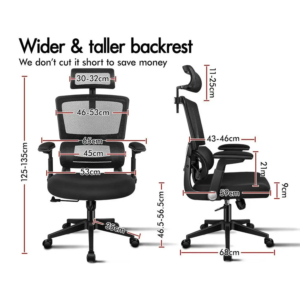 Alfordson Ergonomic Computer Mesh Office Chair Black