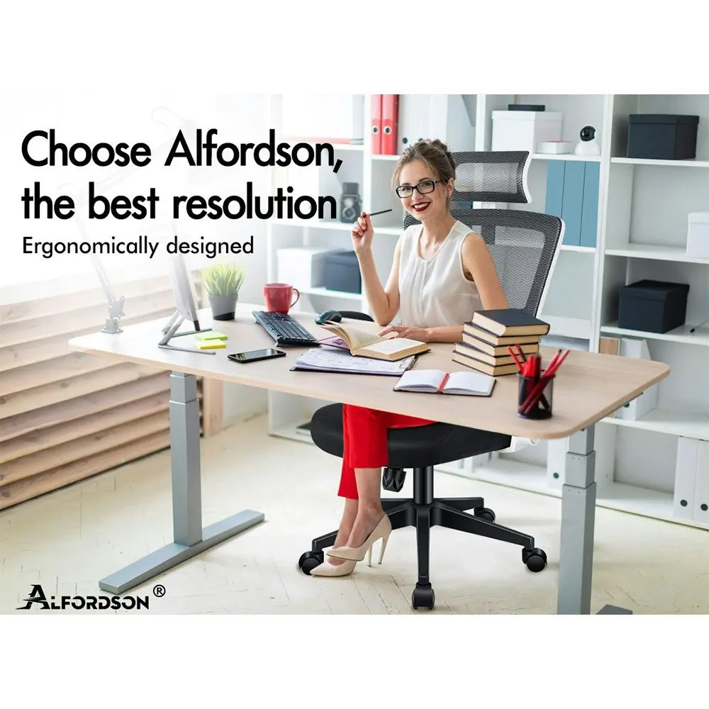 Alfordson Ergonomic Computer Mesh Office Chair Black White