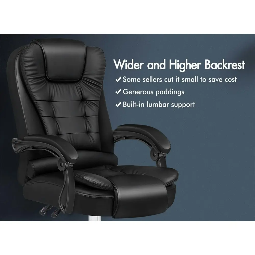 Alfordson Office Chair Executive PU Leather Seat Black