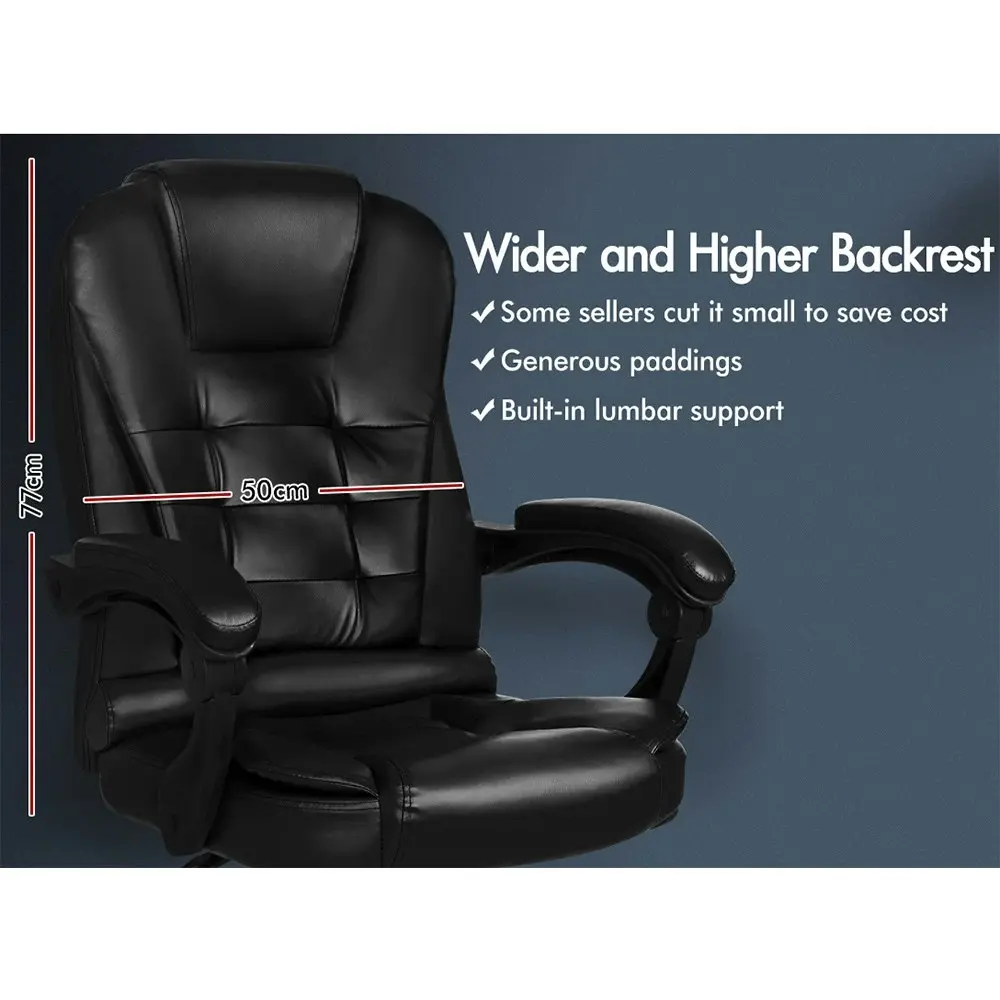 Alfordson Massage Office Chair PU Leather Black