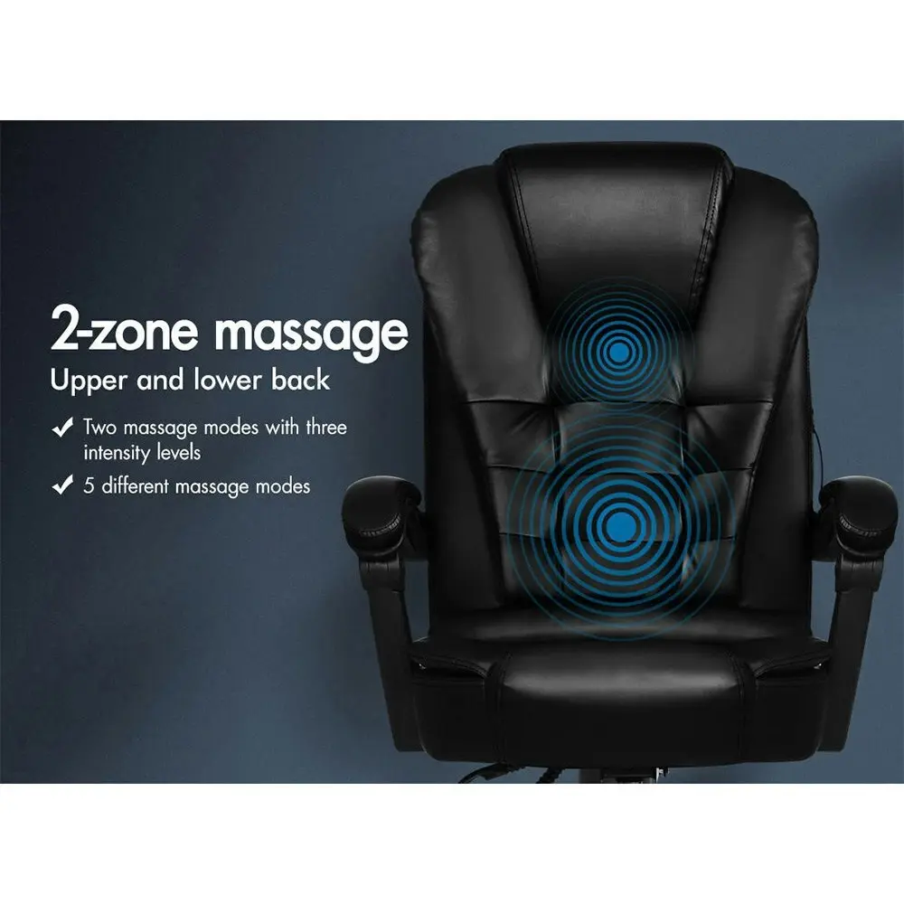 Alfordson Massage Office Chair PU Leather Black