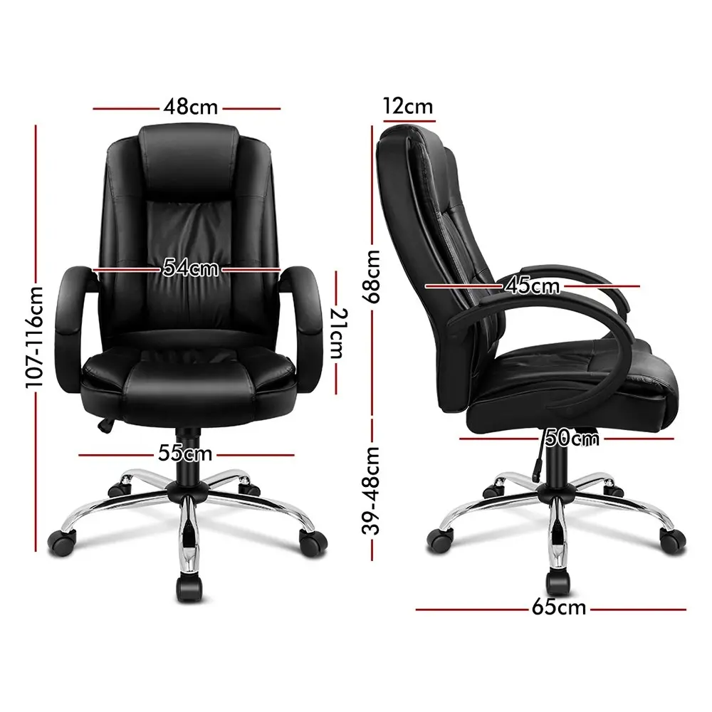 Alfordson Office Chair Tilt Adjustable Adam Black