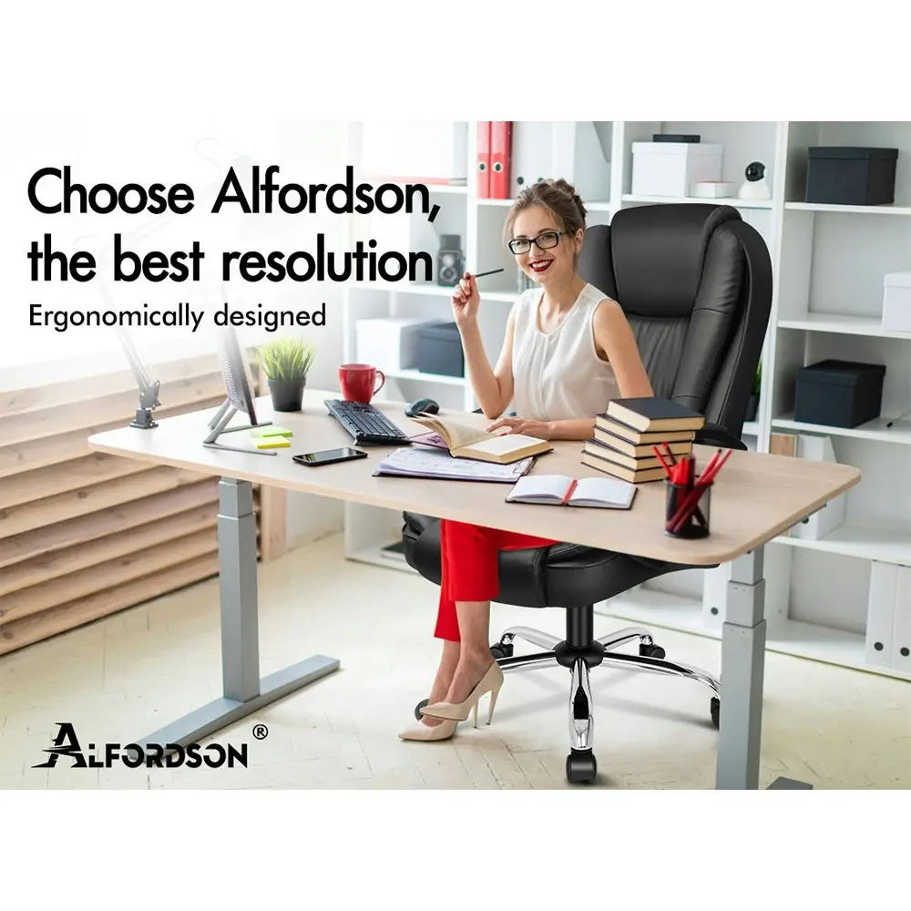 Alfordson Office Chair Tilt Adjustable Adam Black