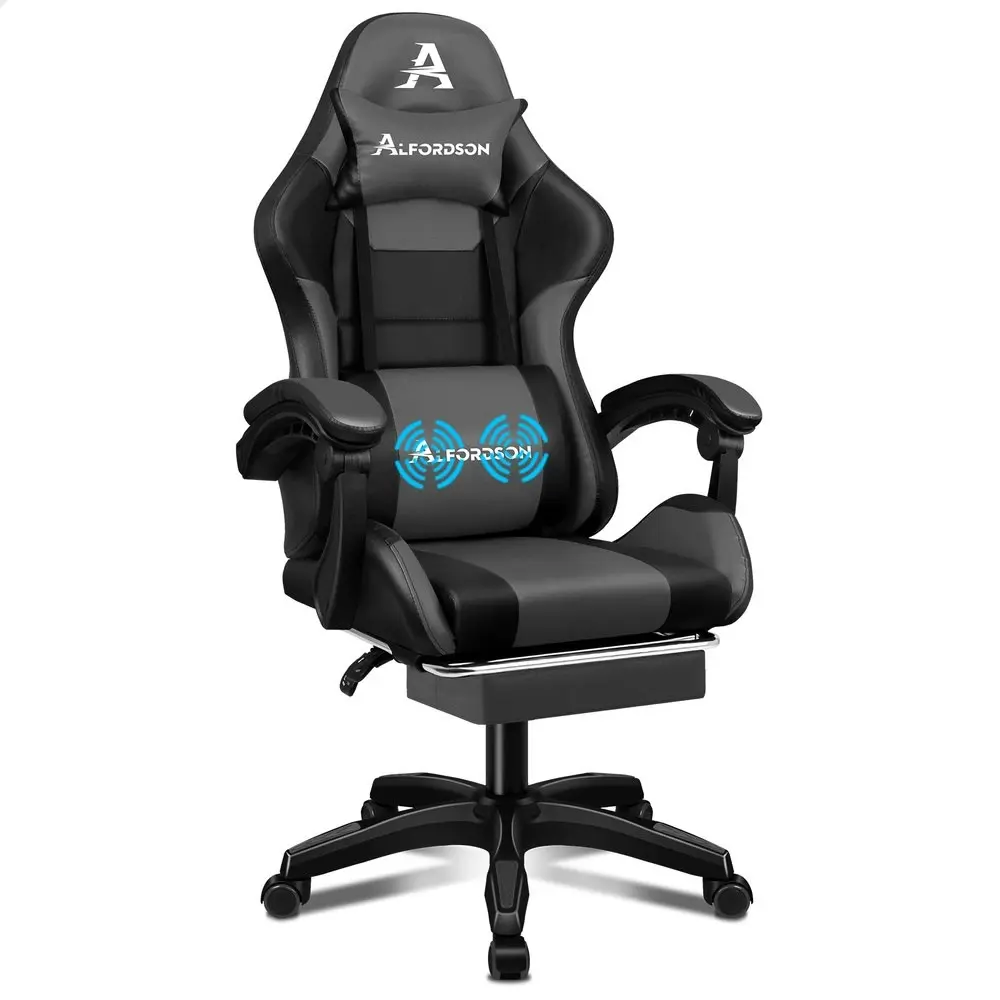 Alfordson Gaming Chair Extra Large Pillow Elite Black & Grey