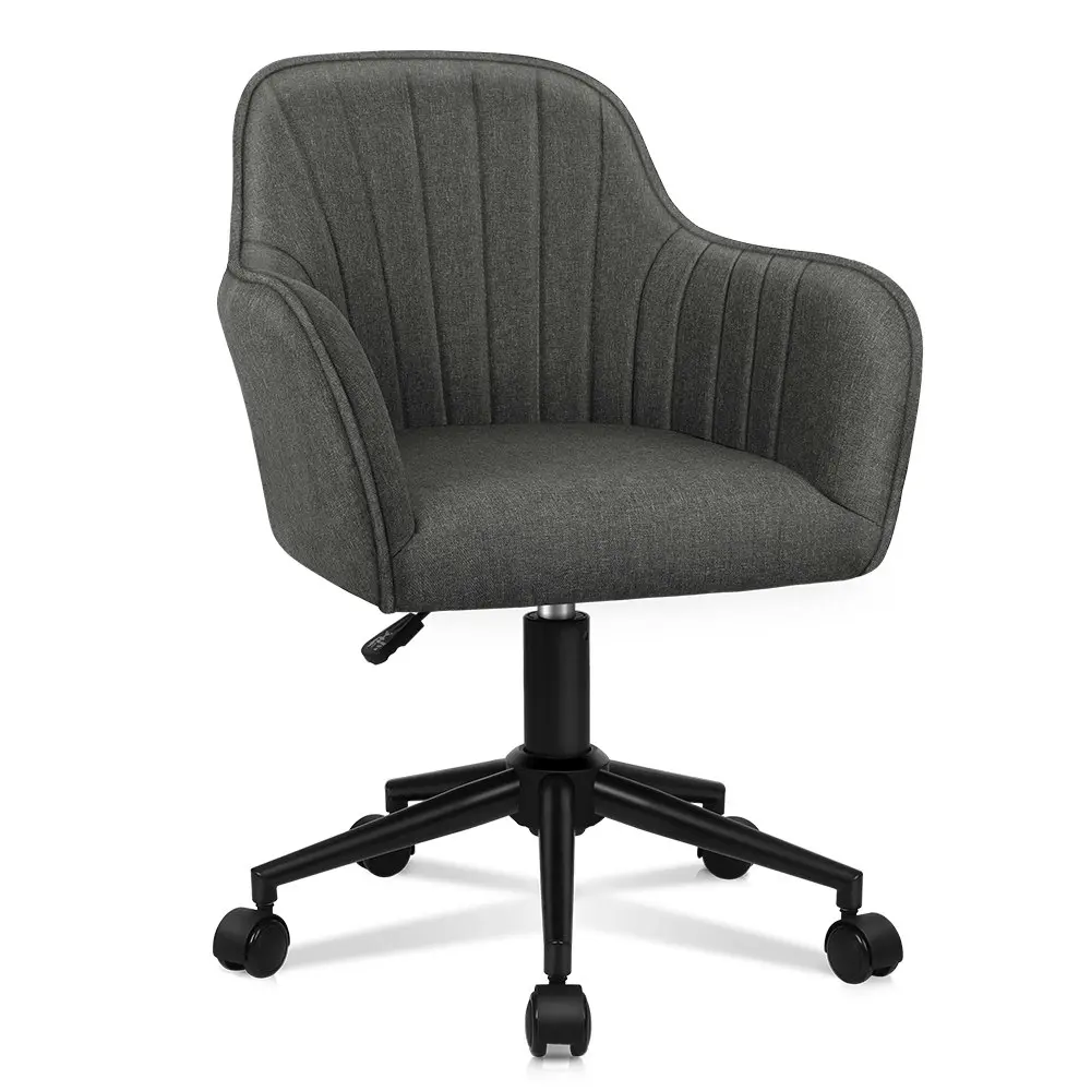 Alfordson Office Chair Fabric Armchair Alvis Dark Grey