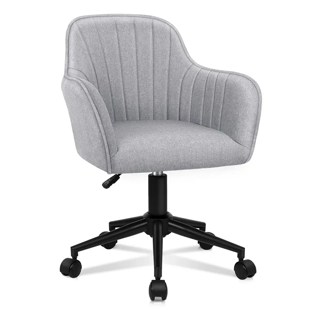 Alfordson Office Chair Fabric Armchair Alvis Light Grey