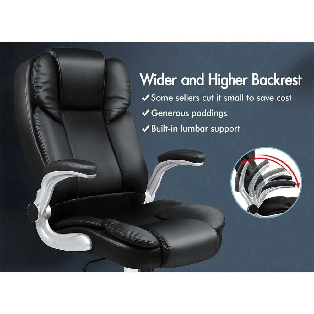 Alfordson Office Chair Executive Leather Seat Black