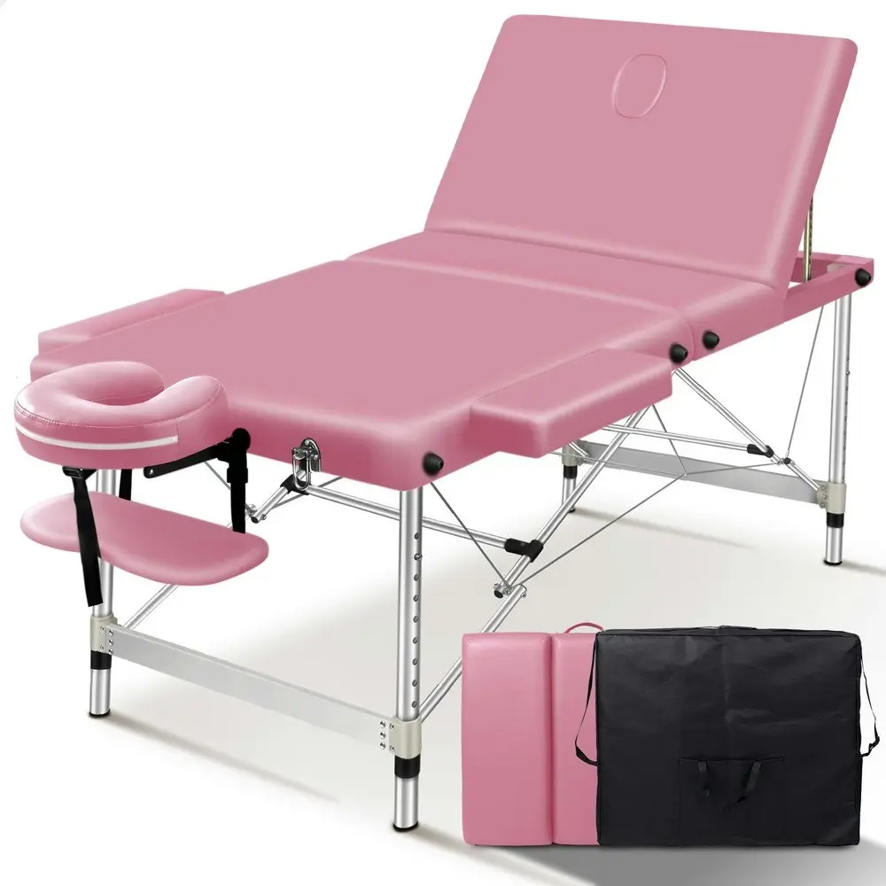 Alfordson Massage Table 3 Fold 85cm Pink