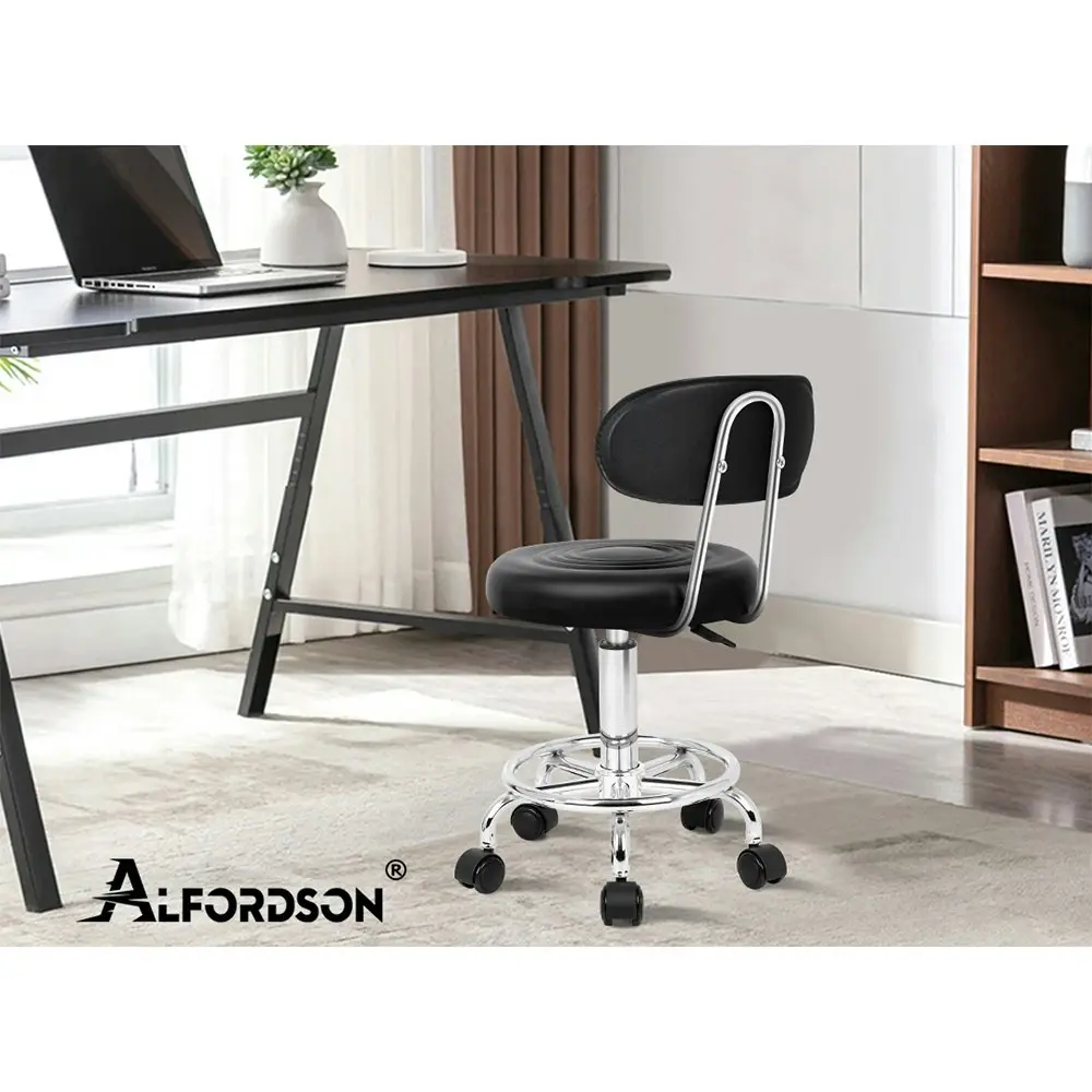 Alfordson Salon Stool Round Swivel Barber Hair Dress Chair Declan Black