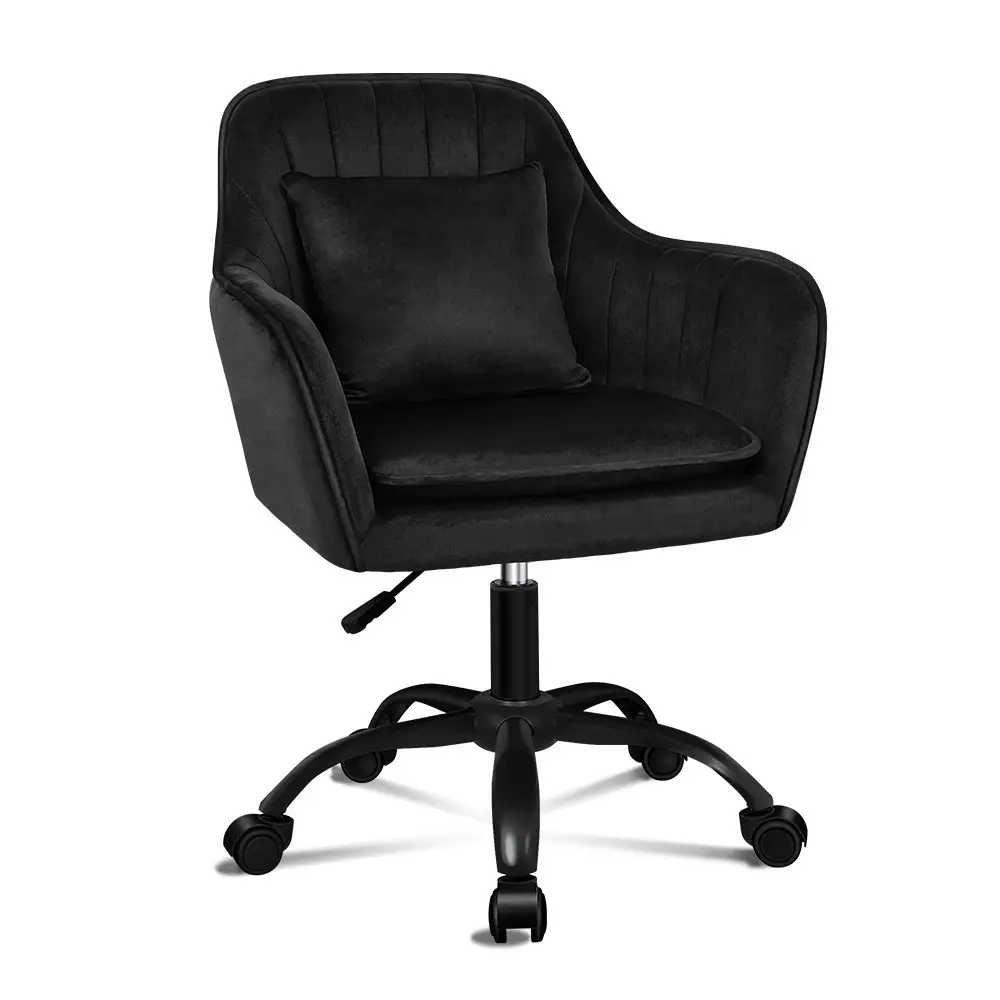 Alfordson Velvet Office Chair Orla Black