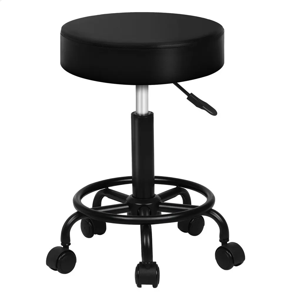 Alfordson Salon Stool Round Swivel All Black