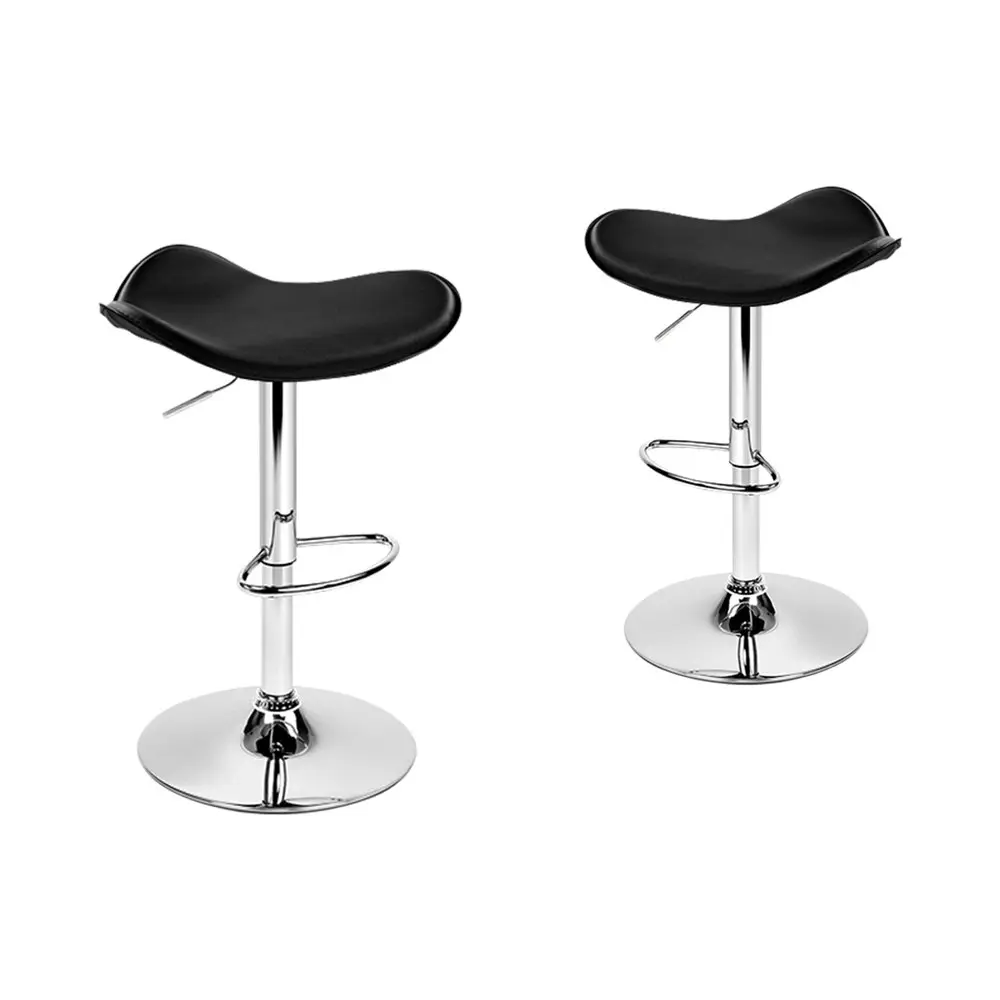 Alfordson Bar Stools Kitchen Swivel Black Portia x2