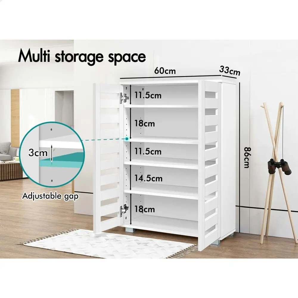 Alfordson Shoe Cabinet Storage 21 Pairs White